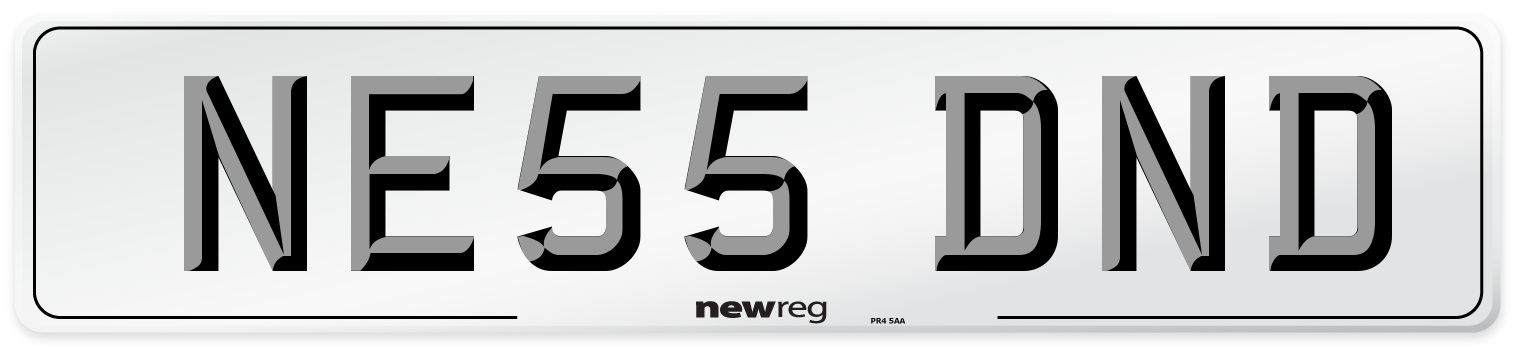 NE55 DND Number Plate from New Reg